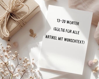 Wortupgrade für alle Wunschtexte aus unserem Shop