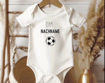 Baby / Baby Body / Personalized / Gift / Birth / Birthday / with motif / Name / Body with desired text / Pregnancy / Football