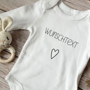 Baby / baby body / personalized / gift / birth / birthday / with motif / name / body with desired text / pregnancy image 2