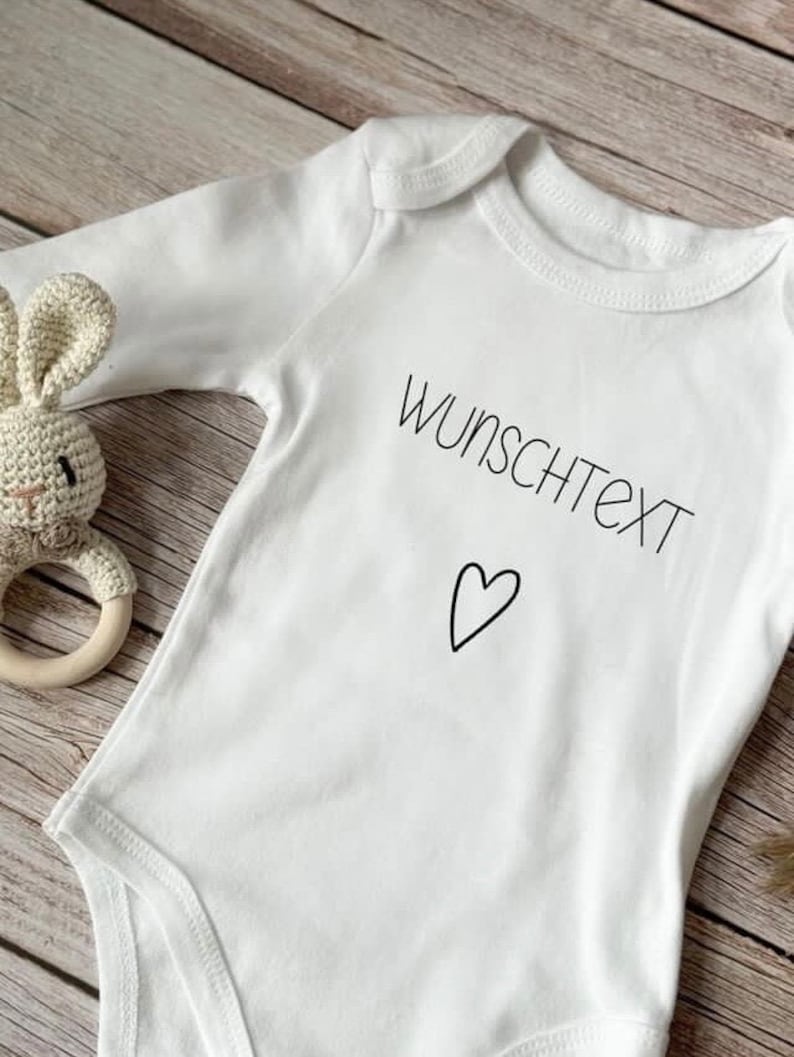 Baby / baby body / personalized / gift / birth / birthday / with motif / name / body with desired text / pregnancy image 2