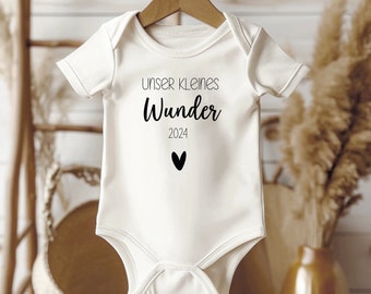 Baby / Baby Body / Personalized / Gift / Birth / Birthday / with motif / Name / Desired text / Pregnancy / little miracle