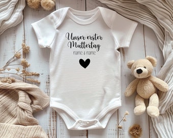 Baby / Baby Body / Personalized / Gift / Birth / Birthday / with motif / Name / Body with desired text / Pregnancy / Mother's Day