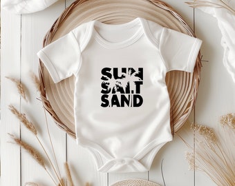 Baby / Baby Body / Personalized / Gift / Birth / Birthday / with motif / Name / Body / Beach / Surf / Surfer / Summer