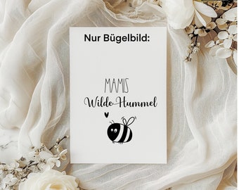 Baby / Baby Body / Personalisiert / Geschenk / Geburtstag / mit Motiv / Name / Body / Mamis wilde Hummel / Schwangerschaft / Bügelbild