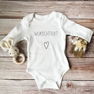 Baby / baby body / personalized / gift / birth / birthday / with motif / name / body with desired text / pregnancy image 1