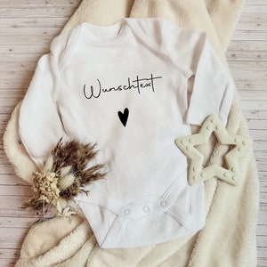Baby / baby body / personalized / gift / birth / birthday / with motif / name / body with desired text / pregnancy