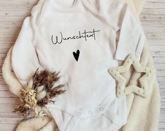 Baby / baby body / personalized / gift / birth / birthday / with motif / name / body with desired text / pregnancy