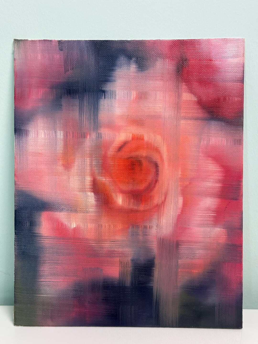Ambiguous Rose. Abstract Original Oil Painting on Canvas Board. One of ...