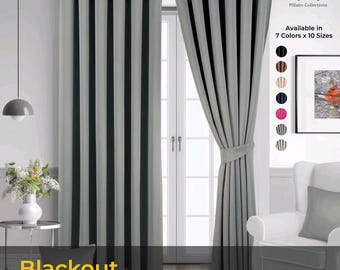 THERMAL BLACKOUT CURTAINS Ready Made Eyelet Ring Top Energy Save Premium Quality Curtains Drapes for Bedroom Living Room Dining Room Kitchen
