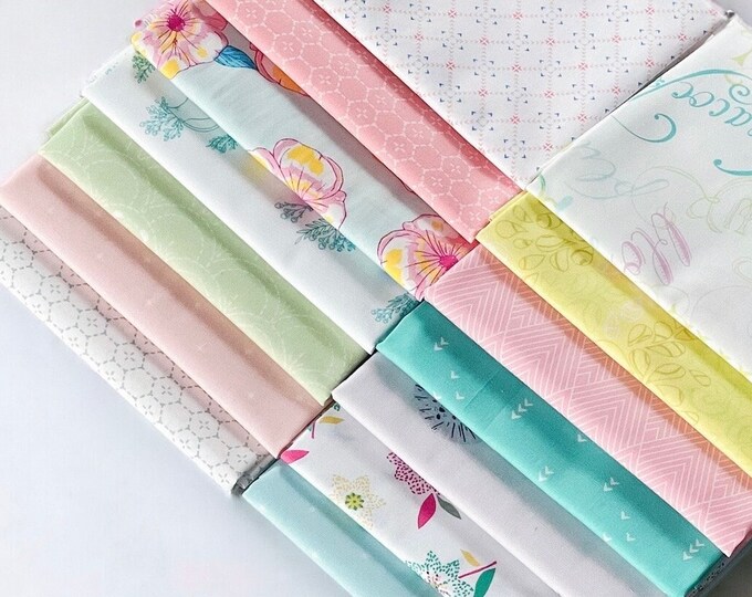 SALE Spring Fabric Bundle + 14 Fabrics + Art Gallery Fabric + Pastel ...