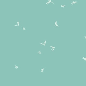 SALE Art Gallery Ni hao Fairies Yu Fabric By The Yard + Teal Collection + Art Gallery Clearance Fabric + Quilting Cotton Sale