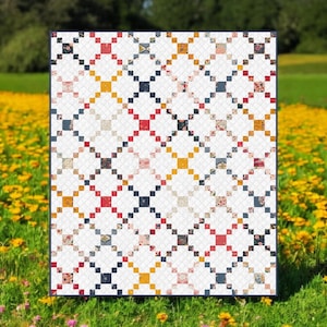 Layer Cake Snap Quilt Pattern + Digital PDF Download + Layer Cake Quilt Pattern + Irish Chain Quilt Pattern + Bed Size Quilt Pattern