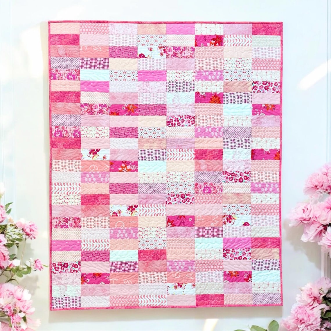 Digital + Scrappy Fat Quarter Quilt Pattern + Crib and Large Throw Size ...