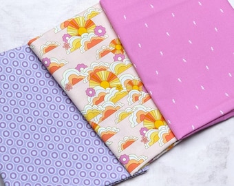 Mini Fabric Bundle + 3 Fabrics + Half Yard + Yard + Makeup Bag Fabric + Cosmetic Bag Fabric + Tote Bag Fabric + Small Sewing Projects + Sale