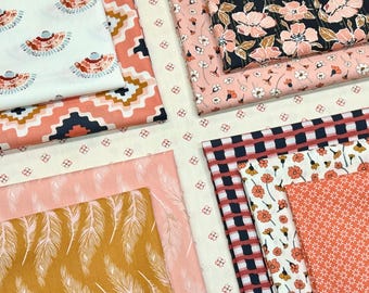 CLEARANCE Fabric Bundle + 10 Fabrics + Modern Boho Fabric + Fat Quarter + Half Yard + Full Yard + Southwest Boho + Art Gallery Fabrics