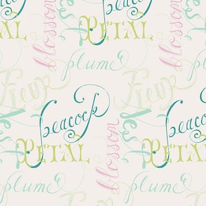 SALE Art Gallery Nomencrature Soft Fabric By The Yard + Pastel Spring Collection + Art Gallery Clearance Fabric + Quilting Cotton Sale