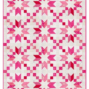 Digital + Starlink Quilt Pattern + Scrappy Fat Quarter Quilt Pattern + Throw Size + Scrap Fabric Quilt Pattern + Star Quilt Pattern
