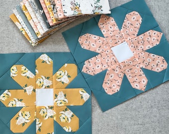 Fresh As A Daisy Quilt Kit + Flower Quilt Pattern + Flower Quilt Kit + Daisy Flower Quilt Pattern + Art Gallery Fabrics Quilt Kit + Throw