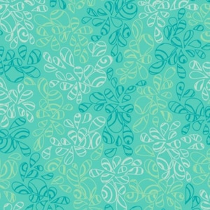 SALE Art Gallery Caribbean Blue Fabric By The Yard + Teal Collection + Art Gallery Clearance Fabric + Quilting Cotton Sale
