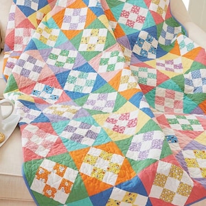 FPP Block Pattern + Foundation Paper Piece Block Pattern + Nine Patch FPP Quilt Pattern + 7 Sizes + Scrap Quilt Patterns + Zero Waste