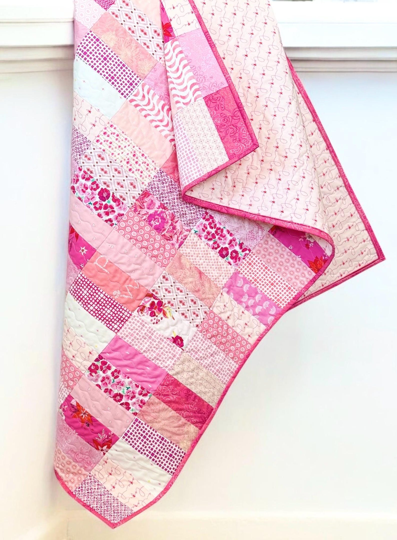Digital + Scrappy Fat Quarter Quilt Pattern + Crib and Large Throw Size ...
