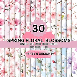 シームレスな桜のパターン、春の花、春の花の背景、商用ライセンス、カーテングラフィック、プランナーペーパー、タイル