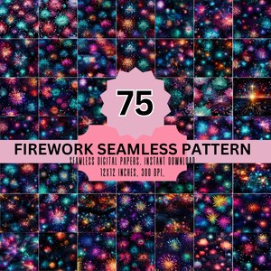 Firework seamless pattern, new year fireworks , celebration fireworks png 300 dpi, New Year Celebration Background, Scrapbooking Graphics
