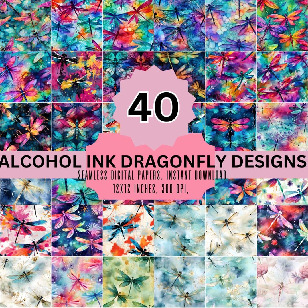 Seamless Pattern Alcohol Inks,alcohol Ink Dragonfly,alcohol Inks Png ...