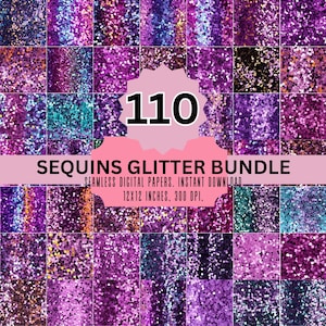 Colorful Sequins Seamless Paper Bundle, Repeating Glitter Pattern, Sparkly Sequin Backdrop, Digital Download PNG, ,sequins tumbler design