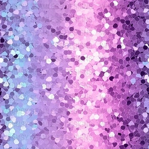 Könnte beinhalten: Ein nahtloses Muster aus lila, rosa und blauem Glitzer. Der Glitzer ist in einem Farbverlauf angeordnet, wobei das dunkelste Lila unten und das hellste Blau oben ist.
