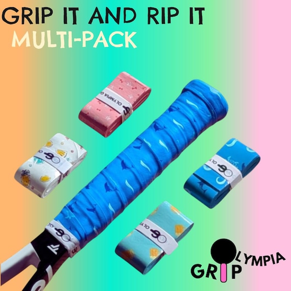 OLYMPIA GRIP - Tennis Grip Custom Anti-Slip Overgrip and Tape for Tennis, Padel, Badminton & Squash Rackets (4x Multipack)