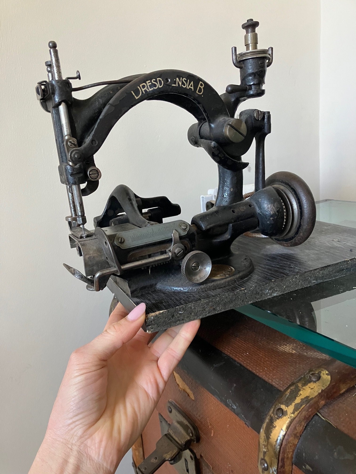 Grossmann Dresdensia B Antique Straw Hat Chain Stitch Machine - Etsy