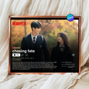 6 Customizable Movie Poster Canva Frame Templates, Custom Couple Movie Poster, Editable Movie Poster Canva Frame, Movie Poster Templates