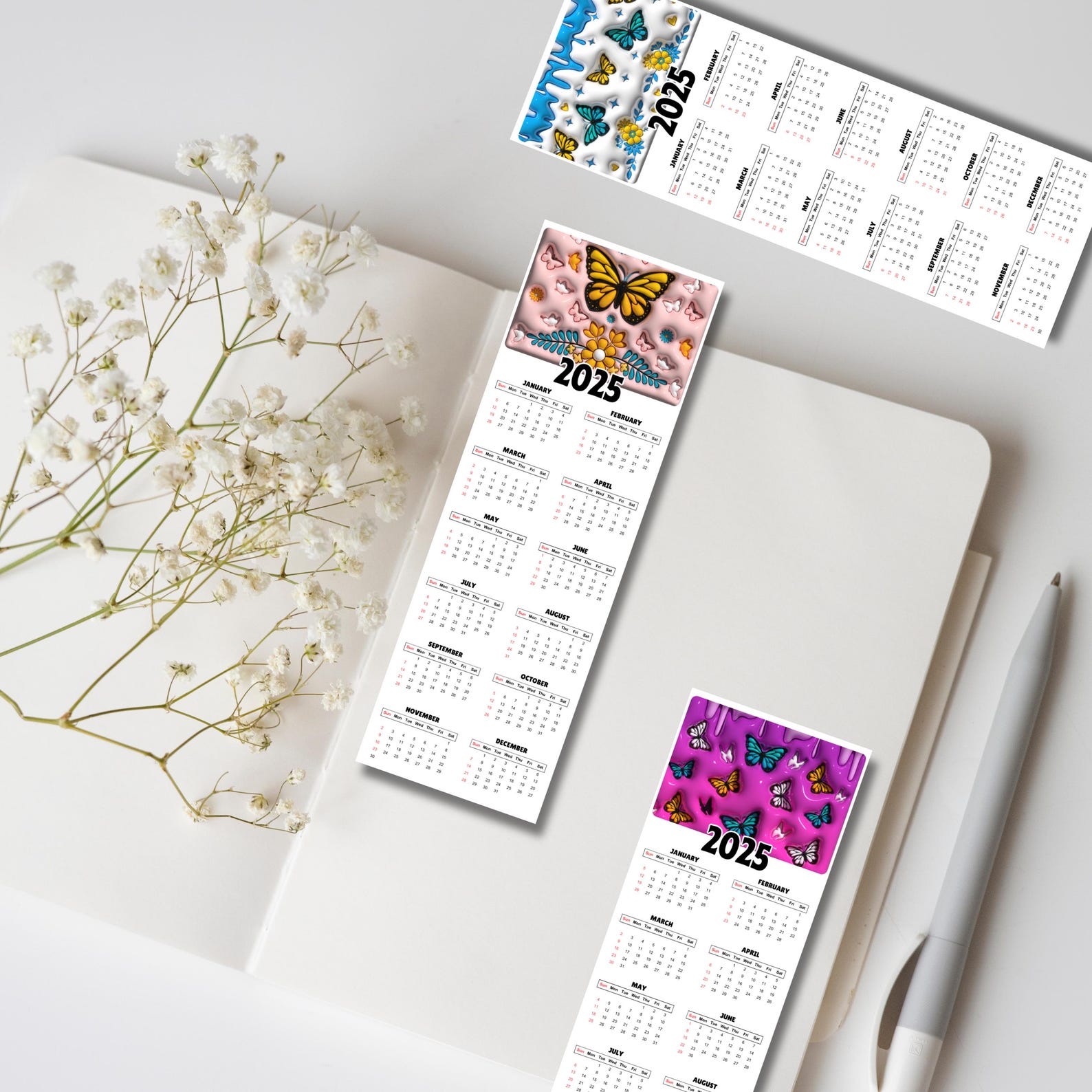 Customizable Calendar Bookmark Templates Editable Bookmark Templates