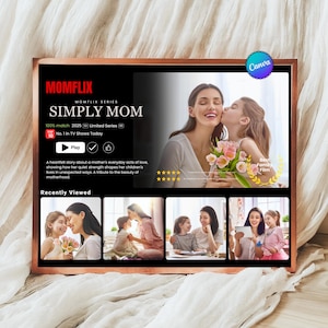 3 Customizable Movie Poster Mom Flix Templates, Gift for Mother's Day, Custom Mom Movie Poster, Editable Mom Flix Movie Poster Templates