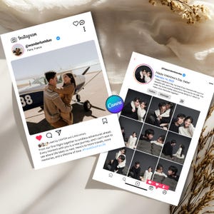 6 anpassbare Instagram-Postervorlagen, bearbeitbare Social-Media-Postervorlage, bearbeitbare inspirierte Instagram-Postervorlage, IG-Poster