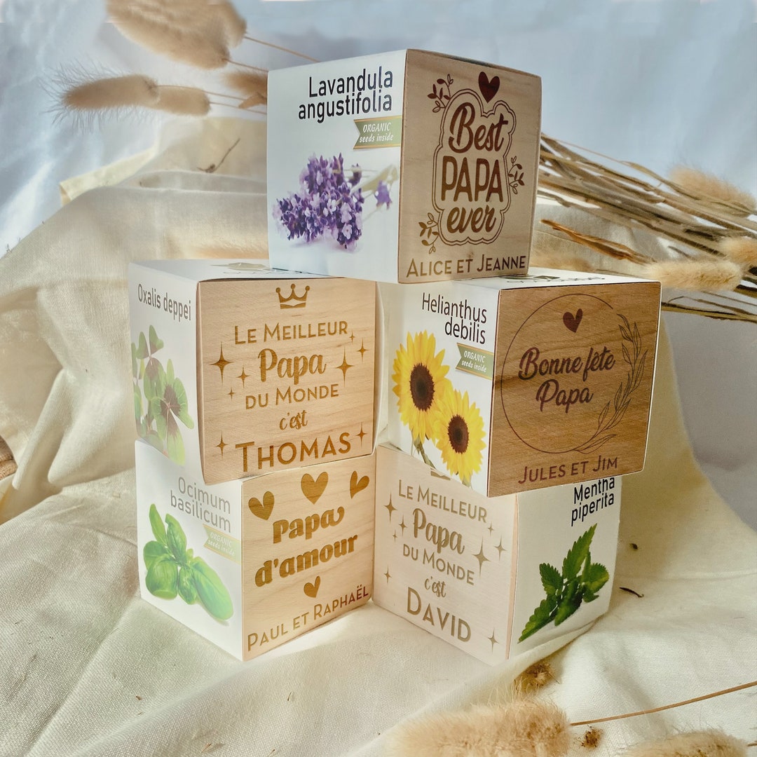 Kit Culture Trèfle Ecocube Gravé Au Prénom Avec Graines à Planter Kit Culture Trèfle Ecocube Gravé Au Prénom Avec Graines à Planter