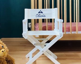 Chaise enfant personnalisée cinéma- bois blanc