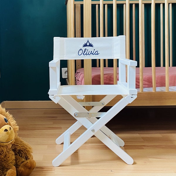 Chaise enfant personnalisée cinéma- bois blanc