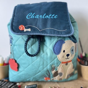 Sac à dos Stephen Joseph Chiot personnalisé avec un prénom brodé