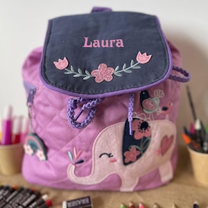 Sac à dos Stephen Joseph Éléphant personnalisé avec un prénom brodé