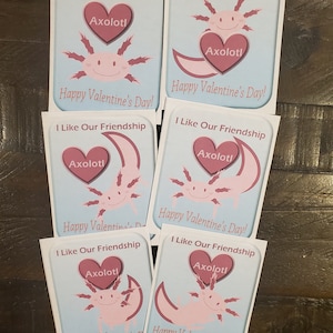 Axolotl Valentines | Instant Download for Print