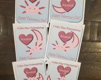 Axolotl Saint-Valentin | Téléchargement instantané pour impression
