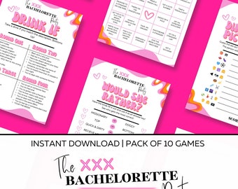 Modern Hens & Bridal Shower Party Games | Bachelorette Party | Hen Party Games | Adults only | Instant Download | Print at home