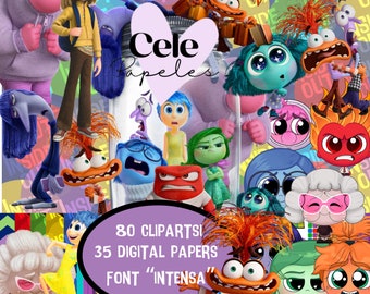 Inside Out PNG, intensely cliparts, upside down png, digital paper