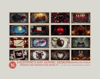 Gothic Valentine's Day Art, Samsung Frame TV Art,, Samsung Frame TV Lovely Art, Romantic Frame TV Art, Dark Aesthetic tv Art