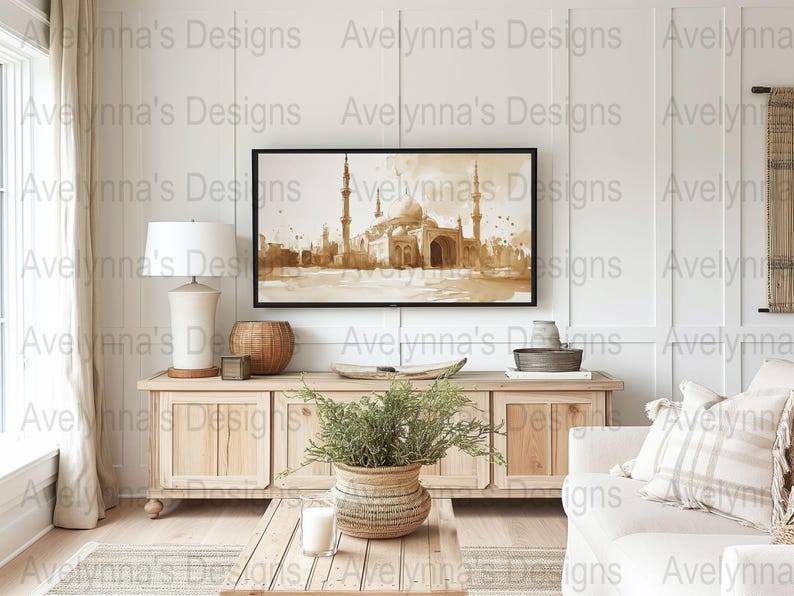 Ramadan Wall Art Set for Samsung Frame TV, Islamic Home Decor, Neutral Design Bundle, Eid Mubarak Art, Ramadan TV Frame Art image 6
