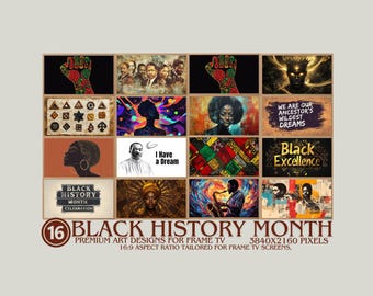 Black History Month Samsung Frame TV art, Afrocentric decorations,African American Wall Decor,Black Excellence wall art, Black empowerment
