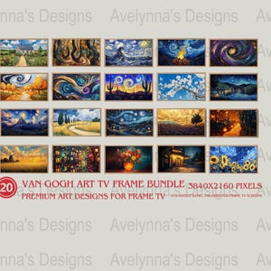 Van Gogh Samsung Frame TV Art Bundle, Premium Samsung Frame TV Art Designs, Lovely Samsung Frame TV Art 3840x2160 Pixels