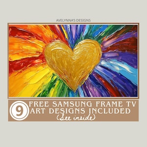 queer love painting | lgbtq frame tv art, queer love frame tv | Pride Art, Lesbian, Gay Art| Heart Painting, Textured Impasto, LGBTQ Pride